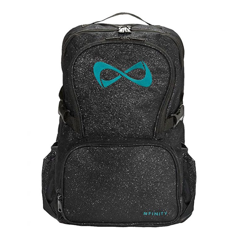 Nfinity Black Sparkle Teal Logo Backpack Cheer World Uk 8836